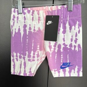 Nike Arctic Punch bike shorts, elastic waist,stretch, tie dye, Swoosh logo